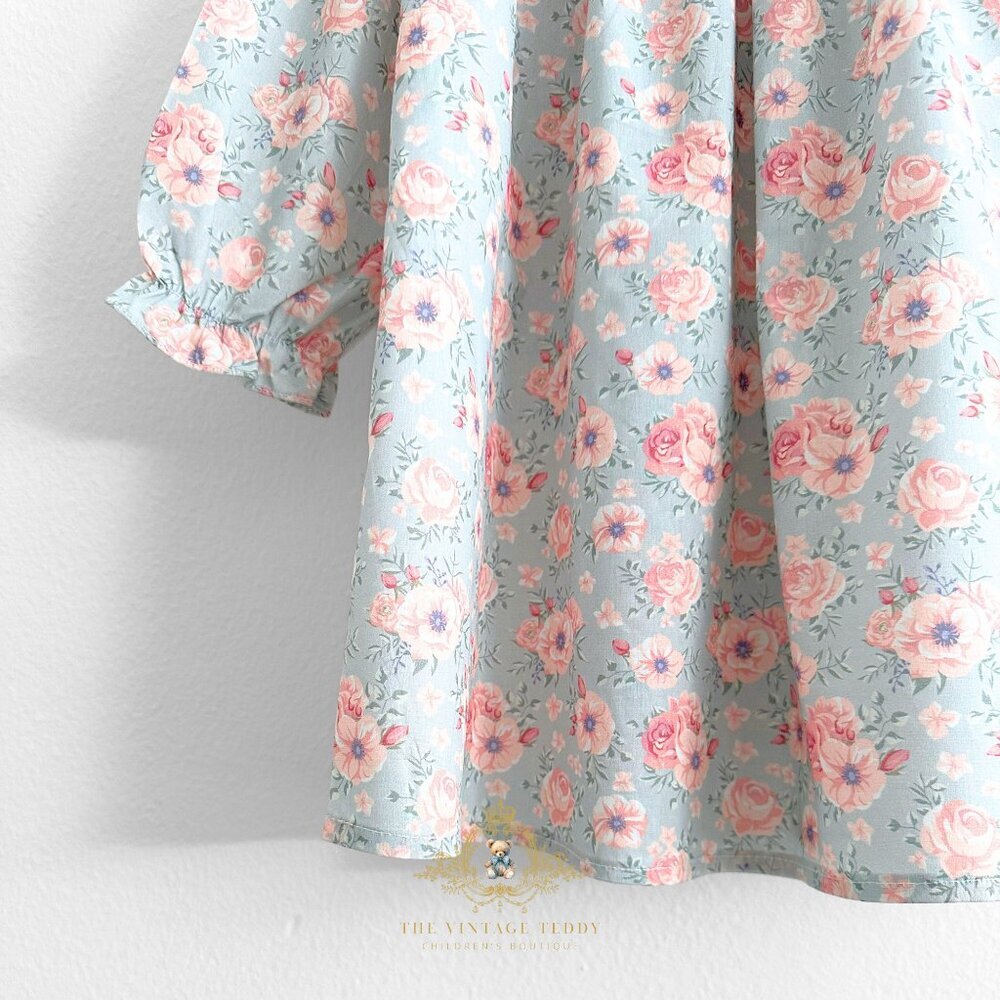 NWT Pretty Girls Eyelet Embroidered Lace Bib Collar Long Sleeve Dress Boho 6Y - Picture 5 of 5